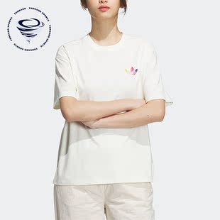 Adidas/阿迪达斯正品三叶草夏季女子休闲运动短袖T恤IK8628