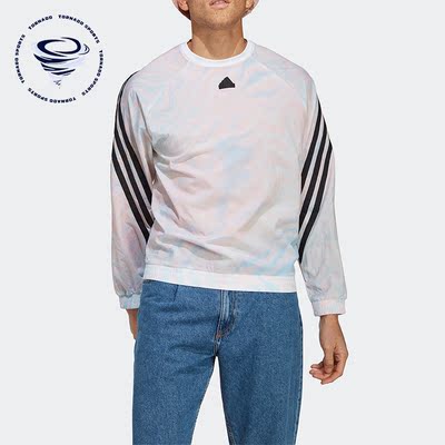阿迪达斯男子运动宽松套头卫衣