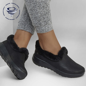 Skechers/斯凯奇正品新款女士保暖加绒一脚蹬舒适缓震休闲鞋