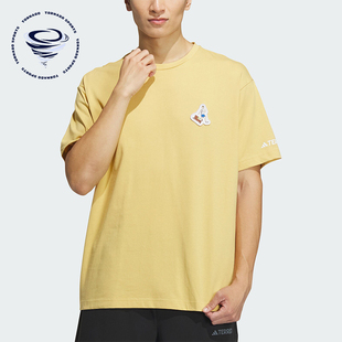 户外运动休闲宽松短袖 Adidas IS0306 TEE男士 阿迪达斯正品 GFX