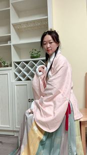 明制汉服提花牡丹交领袄夹袄 琵琶袖上衣上袄 量身定制