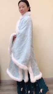 加厚加绒冬款汉服 明制立领斜襟直袖大襟袄夹袄交领长袄量身定制