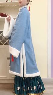 加厚款明制立领对襟袄 斜襟直袖大襟袄夹袄交领长袄汉服