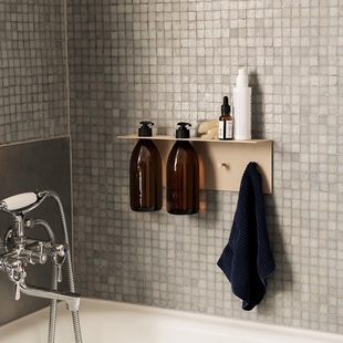 现货 丹麦ferm LIVING Dora浴室置物架毛巾架洗发水收纳架金属