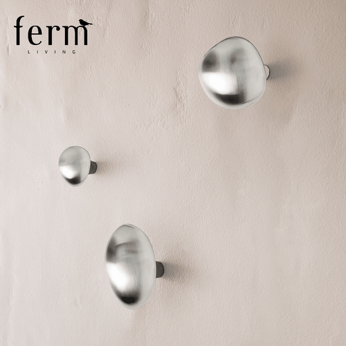 丹麦fermliving黄铜挂钩门把手