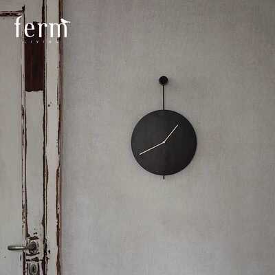 丹麦fermLIVING挂钟壁钟北欧