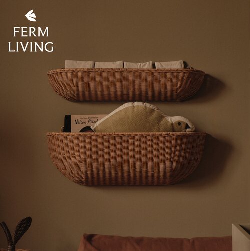 丹麦FermLivingBraided收纳篮