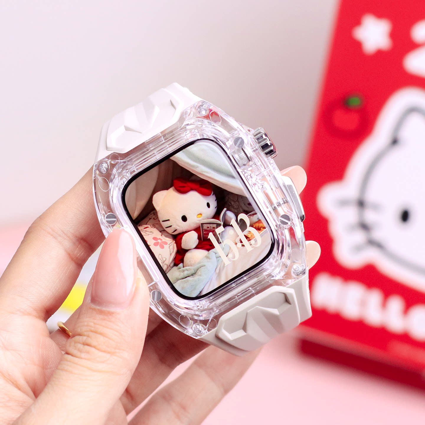 岧峣AppleWatch高透冰川一体表带