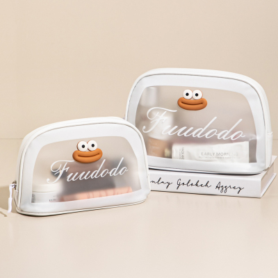 透明化妆包旅行外出防水大容量简约便携化妆品护肤品贝壳收纳包