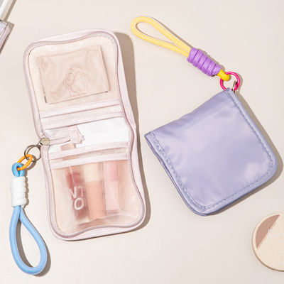 ins化妆包女便携式简约风化妆品收纳包拉链收纳袋小包零钱口红包