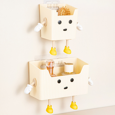 家用免打孔收纳盒壁挂卫生间废弃洗脸巾厨房浴室挂篮牙刷置物架子