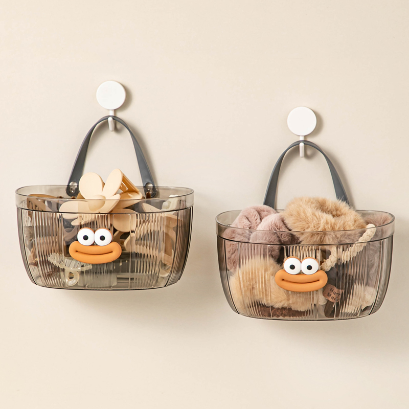 发饰收纳篮卫生间壁挂免打孔儿童头绳皮筋整理神器多功能置物架