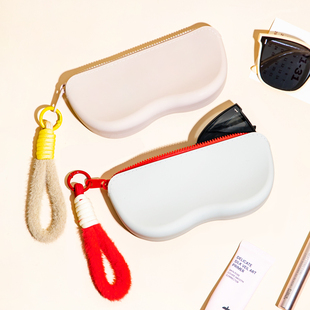 硅胶眼镜袋便携式墨镜太阳镜收纳包手提眼镜盒眼镜袋带挂绳收纳盒