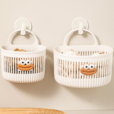 厨房葱姜蒜收纳筐悬挂置物架浴室吊篮卫生间床边壁挂式储物小挂篮
