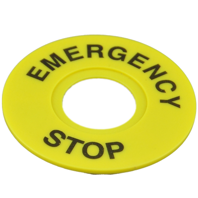 22mm按钮开关急停按钮标识牌紧急停止EMERGENCY警示圈 STOP急停圈