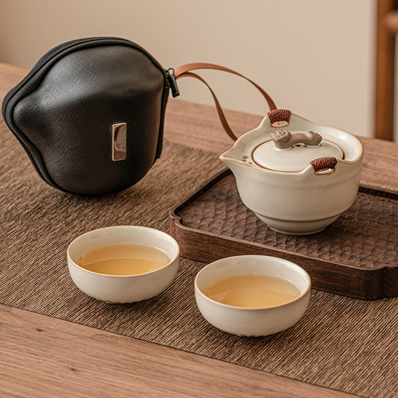 一壶二杯旅行茶具套装便携式