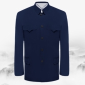 军便装 夏季 男老年人中山服外套爷爷装 爸爸装 薄款 单层中老年中山装