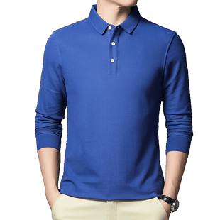 长袖polo衫定制工作服印logo字男女翻领t恤刺绣定做文化衫广告衫