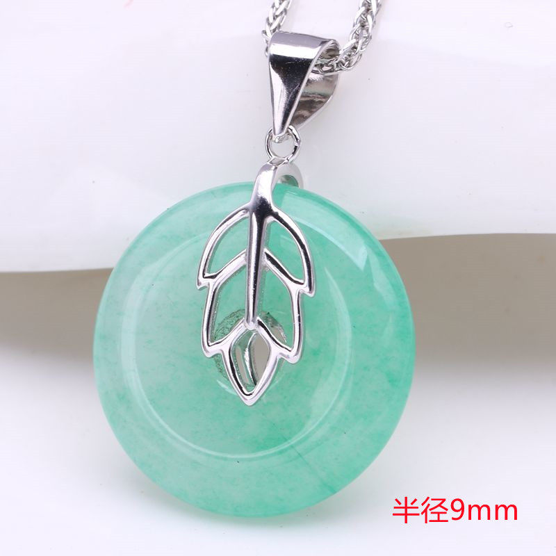 包邮 简约平安扣夹扣黄金色s925纯银夹扣子吊坠扣银扣子白金玉扣