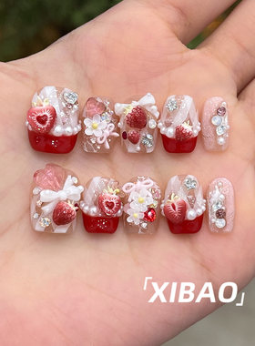 纯手工不掉钻精致绝美穿戴甲