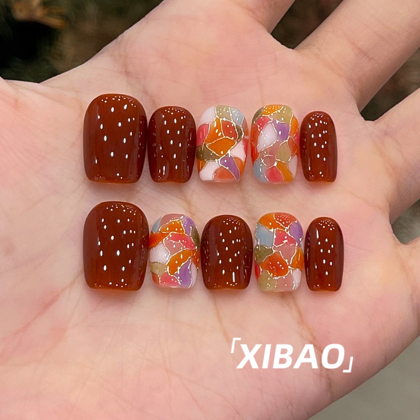 红色穿戴甲短款纯手工高质量指甲贴片2025新款绝美显白穿戴款美甲,彩妆/香水/美妆工具,穿戴甲/甲片,淘宝优惠券,粉丝福利购,淘宝优惠卷