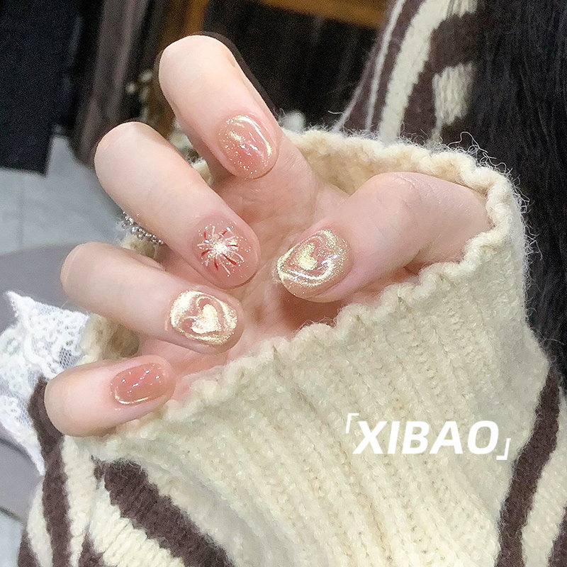 短款穿戴甲春夏高级感可爱烟花穿戴款美甲2025新款纯手工指甲贴片,彩妆/香水/美妆工具,穿戴甲/甲片,淘宝优惠券,粉丝福利购,淘宝优惠卷