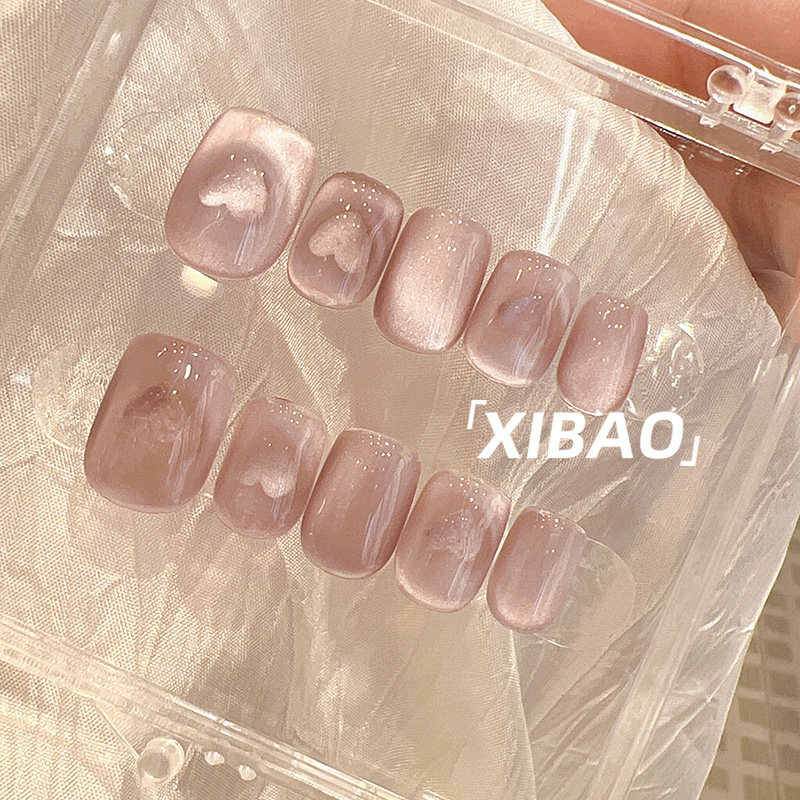 猫眼穿戴甲2025新款甜系短款美甲成品高级感网红爆款手工指甲贴片,彩妆/香水/美妆工具,穿戴甲/甲片,淘宝优惠券,粉丝福利购,淘宝优惠卷