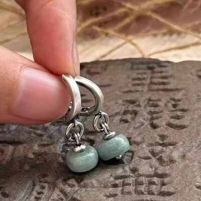 新中式算盘珠耳扣国风设计耳坠小众设计感复古耳钉轻奢百搭耳饰品