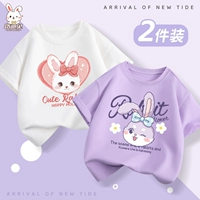 Хлопковая футболка с коротким рукавом, бархатный комплект, в цветочек