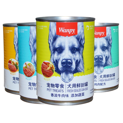 wanpy顽皮狗罐头375g肉泥半湿粮