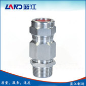 蓝江 防爆填料函外螺纹连接定制密封夹紧接头 304不锈钢单密封铠装