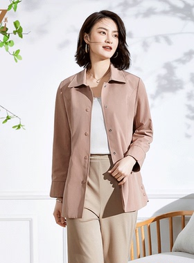 佐尔美春季新款气质短款百搭上衣E13FD17