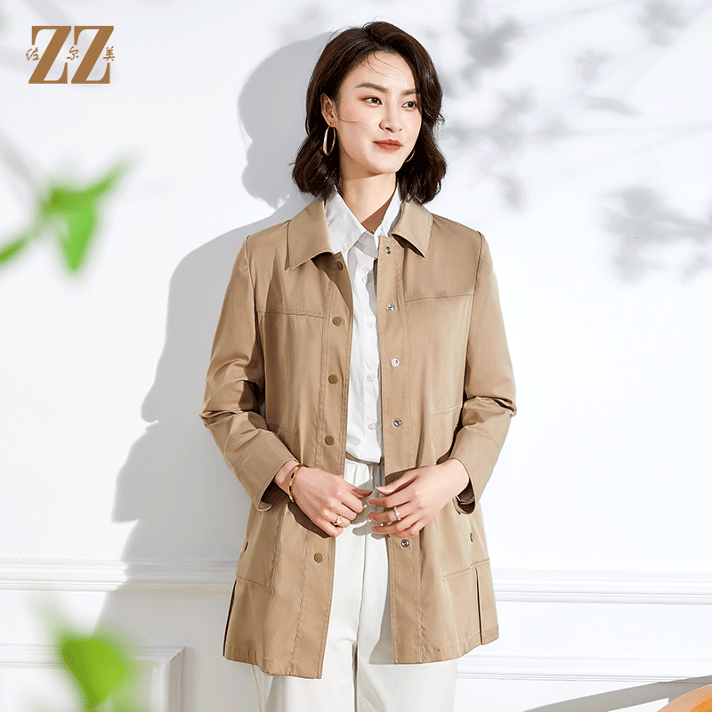 简约百搭风衣纯色