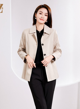 佐尔美春季新款 经典时尚短风衣外套女E33FD15