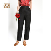 国风优雅100%桑蚕丝莨绸长裤 佐尔美春夏新款 气质新中式 女M42KS11A