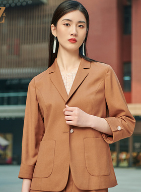 佐尔美春季新款气质高级设计感西装通勤西服上衣E21SY15