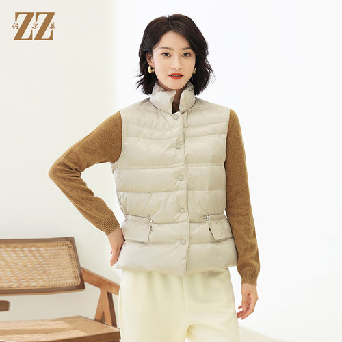 时尚百搭无袖短款羽绒服