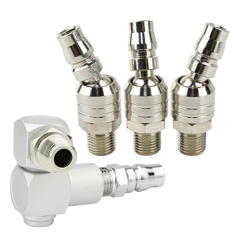 气动万向快速接头气管接头空压气动工具360度Z旋转公接头