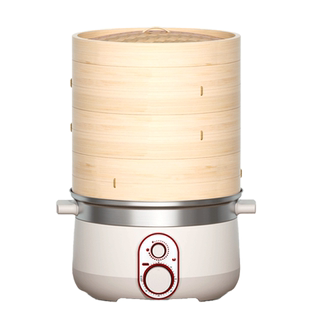 新款电蒸锅竹电蒸汽锅定时调温家用保温锅电蒸笼蒸锅不串味防干烧