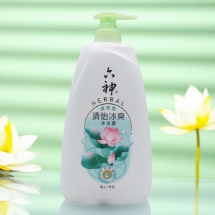 六神沐浴露清怡冰爽莲心荷花清香冰凉舒爽易冲洗清爽不滑腻沐浴乳