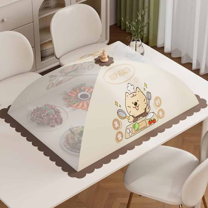 菜罩2025新款家用可折叠盖菜罩餐桌饭菜罩剩菜食物罩遮尘饭罩防蚊