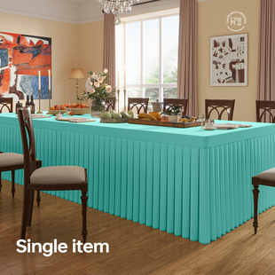 桌布定制办公室会议桌桌布长方形酒店商务接待签到台布墨绿色桌套