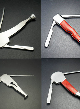 PIPELIN 不锈钢烟斗三合一工具烟刀 压棒烟丝挖除烟灰及修理碳层