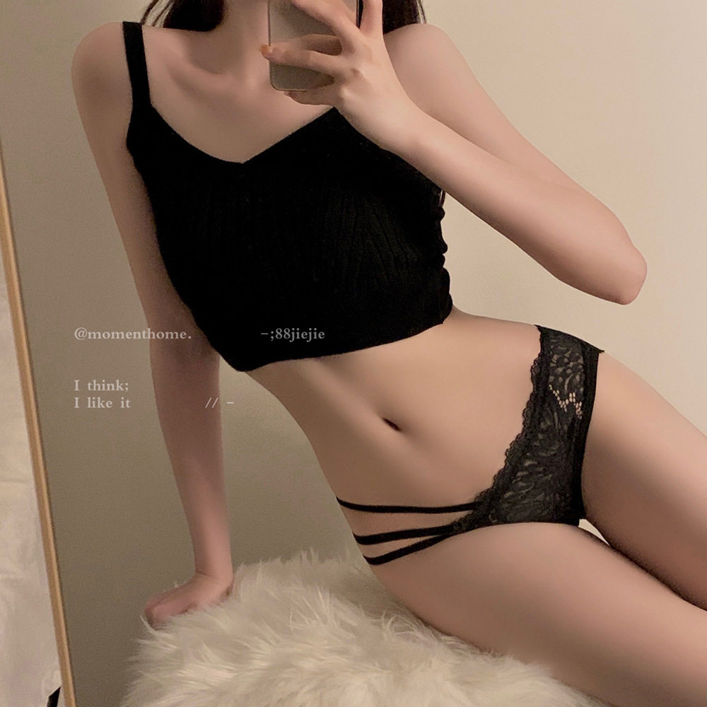 情调黑朗姆风 新款镂空内裤黑色蕾丝无痕网纱低腰三角内裤女性感,女士内衣/男士内衣/家居服,女丁字裤,淘宝优惠券,粉丝福利购,淘宝优惠卷