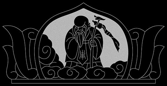 g 38  石雕老寿星线雕图  线描图 文泰图纸ac6r