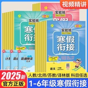 2025实验班寒假衔接寒假作业一二三四五六年级寒假预习复习提优训练语文数学英语人教苏教译林北师版专项练习本每日一练衔接练习