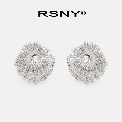 [新品]RSNY烟花绽放耳钉潮流范2025新款气质闪耀纯银耳针耳饰耳环