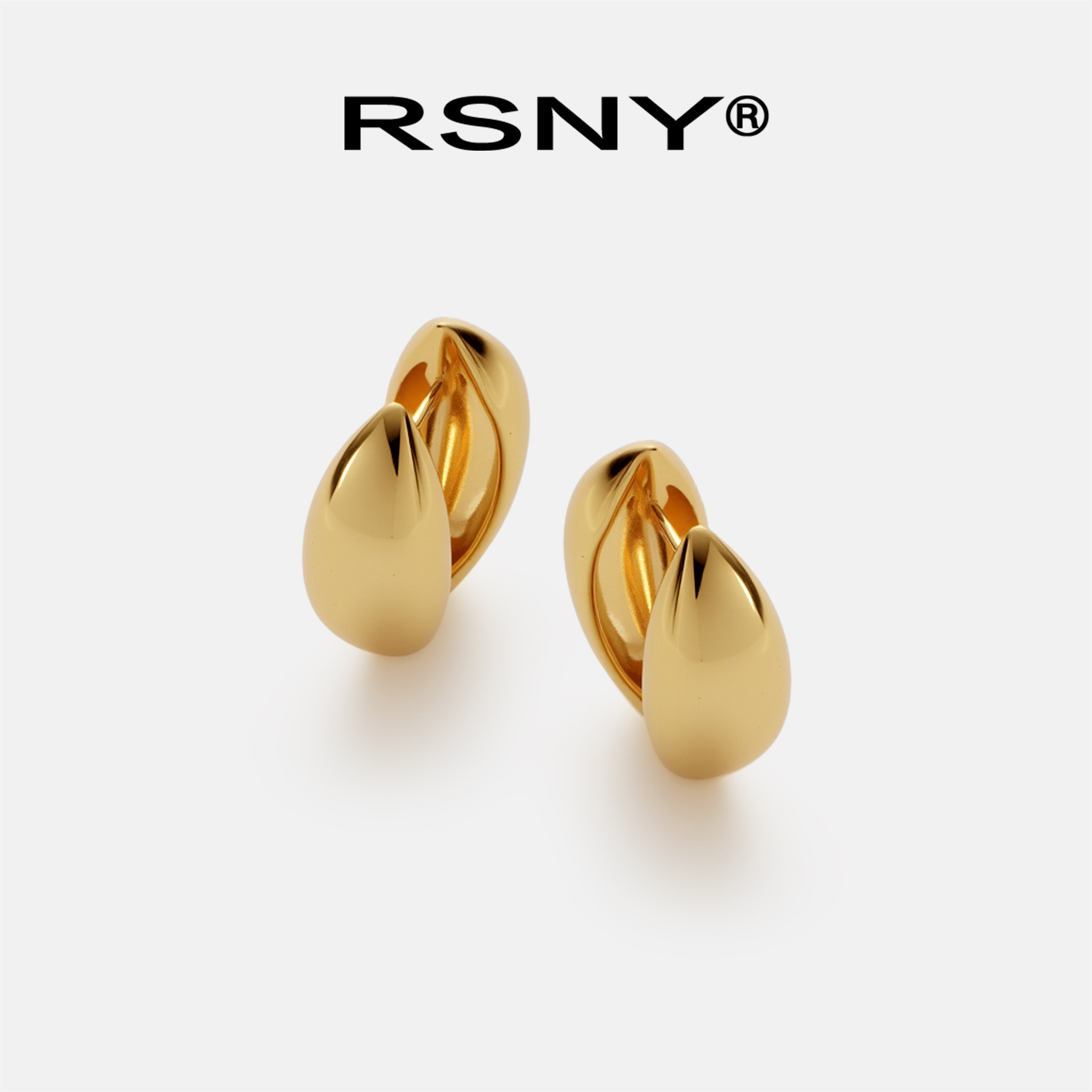 [新品]RSNY尖头椭圆光面耳环2024新款轻奢高级感气质纯银耳针耳钉,饰品/流行首饰/时尚饰品新,耳环,淘宝优惠券,粉丝福利购,淘宝优惠卷