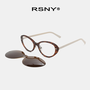 磁吸两用平光 RSNY Click OVAL 大框MJ0018C 太阳镜可拆卸镜片时尚