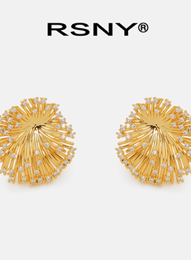 [新品]RSNY烟花绽放耳钉优雅美学款2026新款精致典雅纯银耳针耳饰
